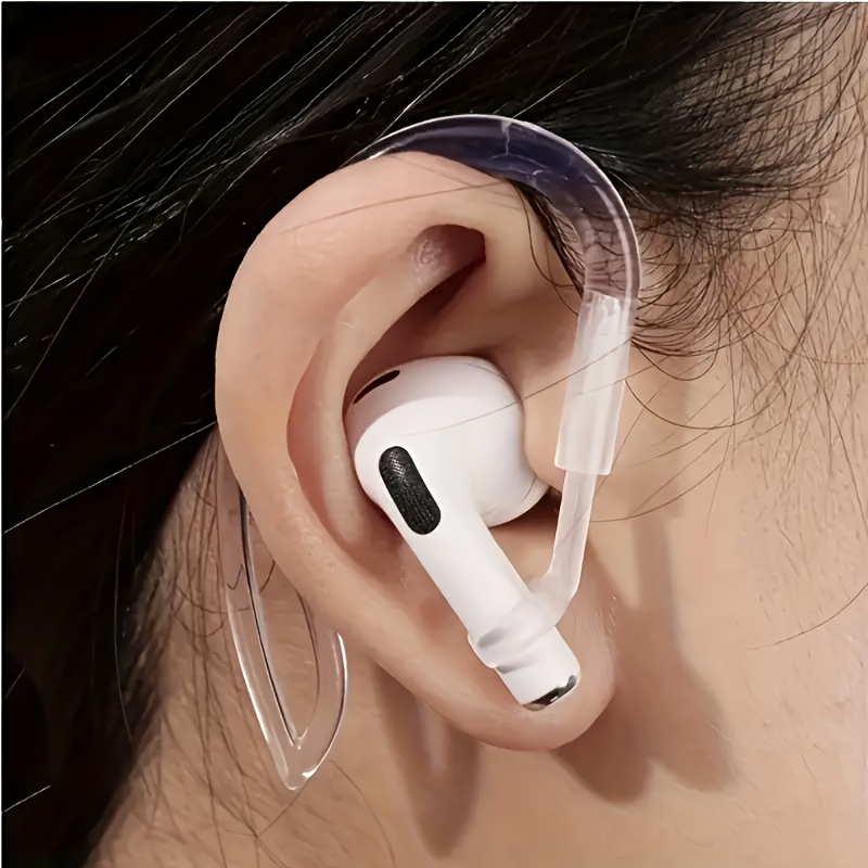 Sports Earphone Hook - ตะขอเกี่ยวหูฟังแบบหมุนได้และยืดหดได้ 2 ชิ้น อุปกรณ์เสริมสำหรับยึดหูฟังไร้สายป้องกันการหล่นและป้องกันการสูญหาย