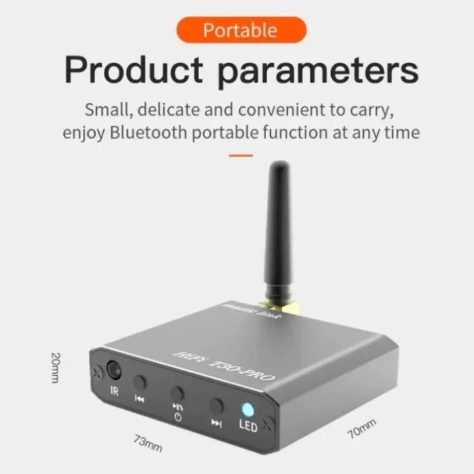 Bluetooth Adapter Receiver - ตัวรับสัญญาณเสียงบลูทูธ 5.2 อะแดปเตอร์ไร้สายอเนกประสงค์พร้อมการเล่นผ่าน USB และการโทรแบบแฮนด์ฟรีสำหรับลำโพงสเตอริโอในรถยนต์และเครื่องขยายเสียง