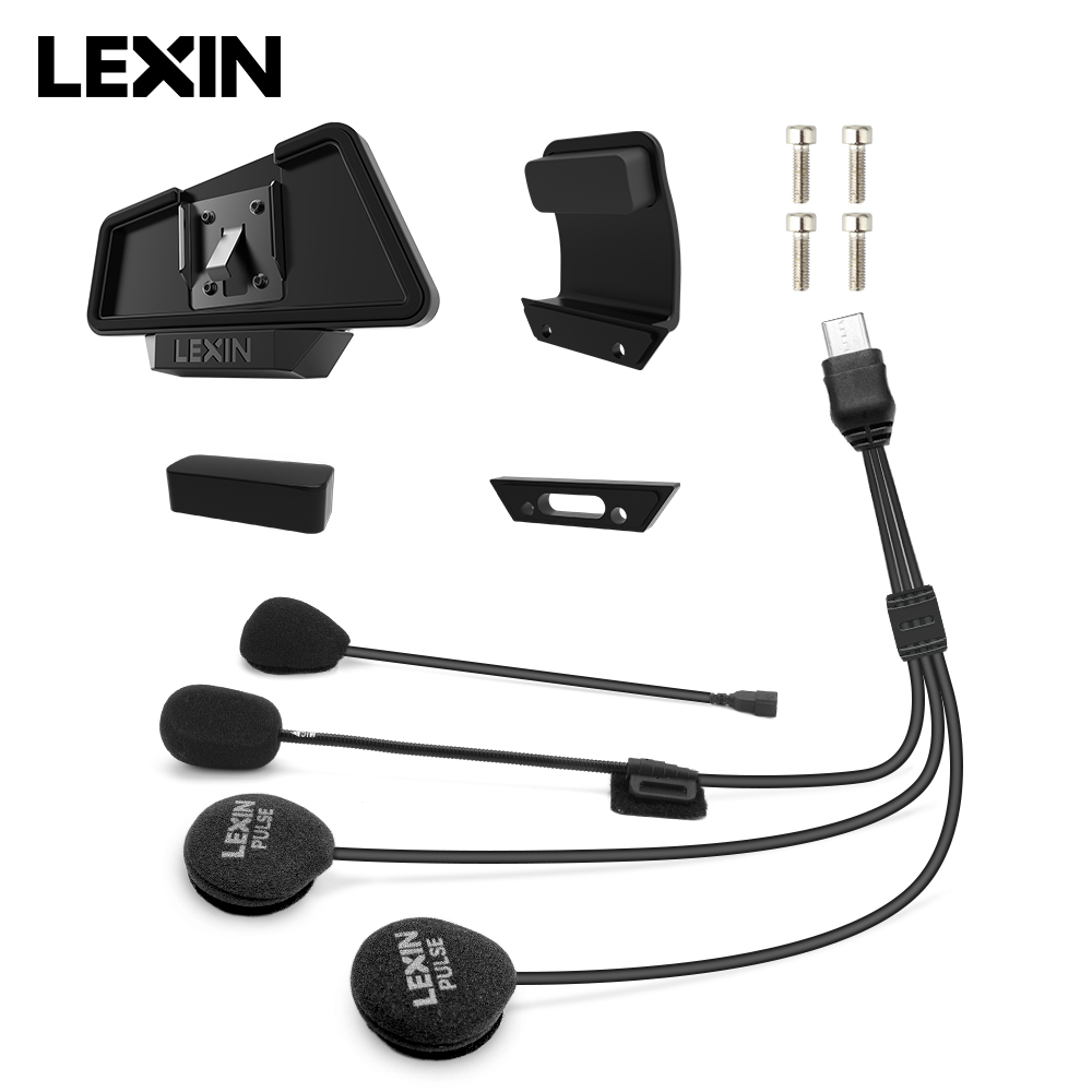 Noise Cancelling Headphone - LEXIN-MeshCom Mesh Intercom 40MM ชุดหูฟังและคลิปหนีบ, ชุดหูฟังสำหรับหมวกกันน็อคแบบเต็มใบ/ครึ่งใบพร้อมฟังก์ชั่นตัดเสียงรบกวนที่ได้รับการปรับปรุง