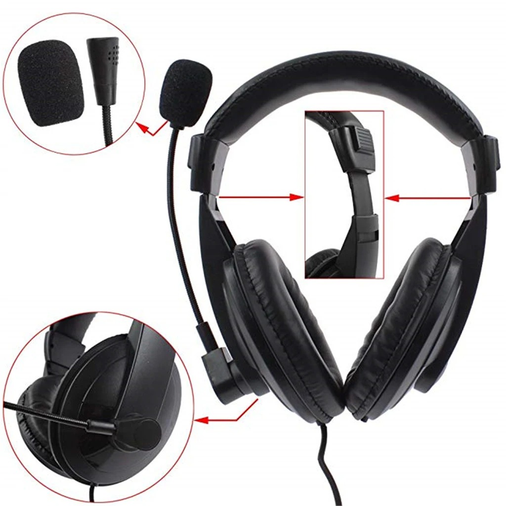 Wired Earphone Mic - หูฟังสำหรับเล่นเกม Baofeng หูฟังมีไมโครโฟนตัดเสียงรบกวนแบบมืออาชีพหูฟังหูฟังมีสายเล่นเกม2Pin