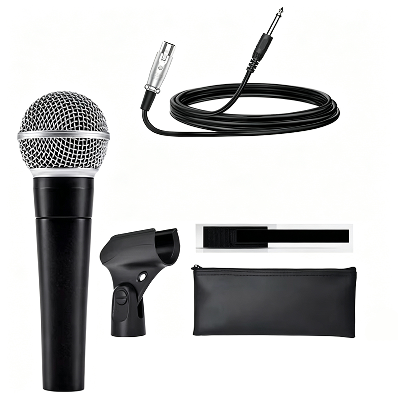Shure Mic Sm58 - คาราโอเกะไมโครโฟนไดนามิก ไมโครโฟนแบบมีสายระดับมืออาชีพสำหรับพีซี ร้องเพลงสด สตรีมมิ่ง ระบบเกม ระบบเสียง
