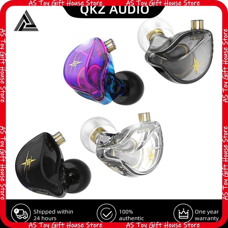 Wired Earphone Mic - หูฟังแบบมีสาย QKZ ZXT สำหรับใส่ในหู ระบบเสียง Hi-Res