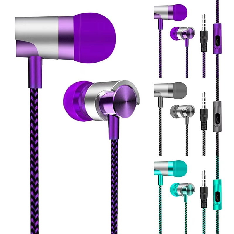 Wired Earphone Mic - หูฟังแบบมีสาย 9D สเตอริโอ เสียงเบส พร้อมไมโครโฟน หูฟังแบบใส่ในหู
