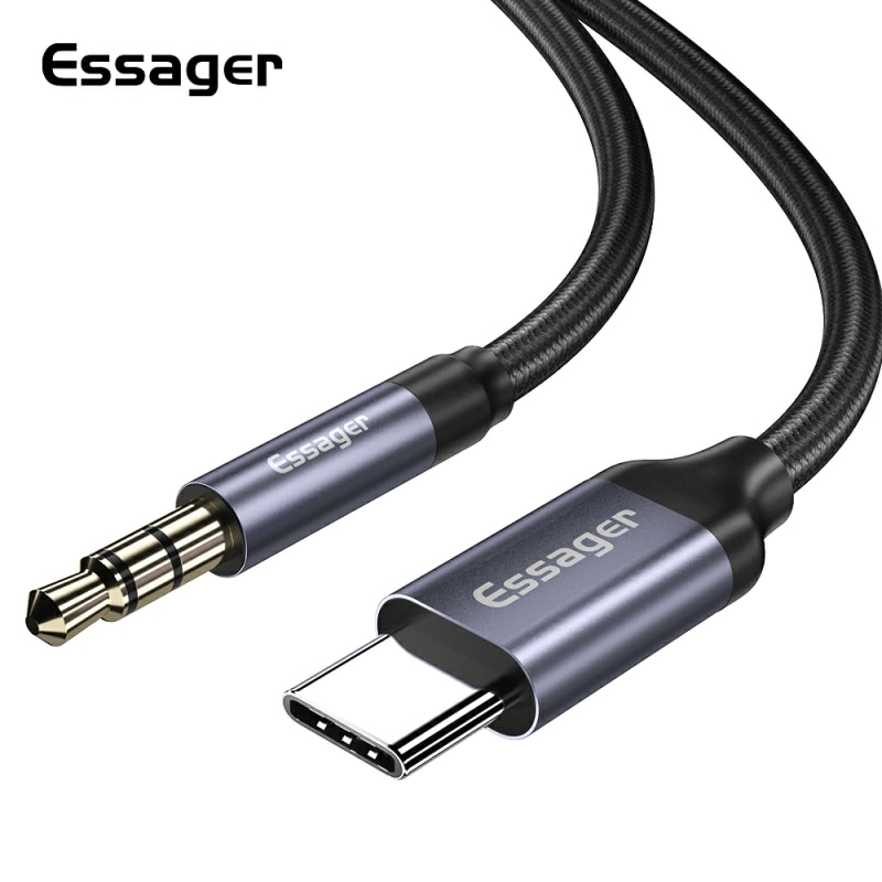 Essager USB C TO 3.5mm AUX อะแ - Earphone Splitter Jack บทวิจารณ์และราคา